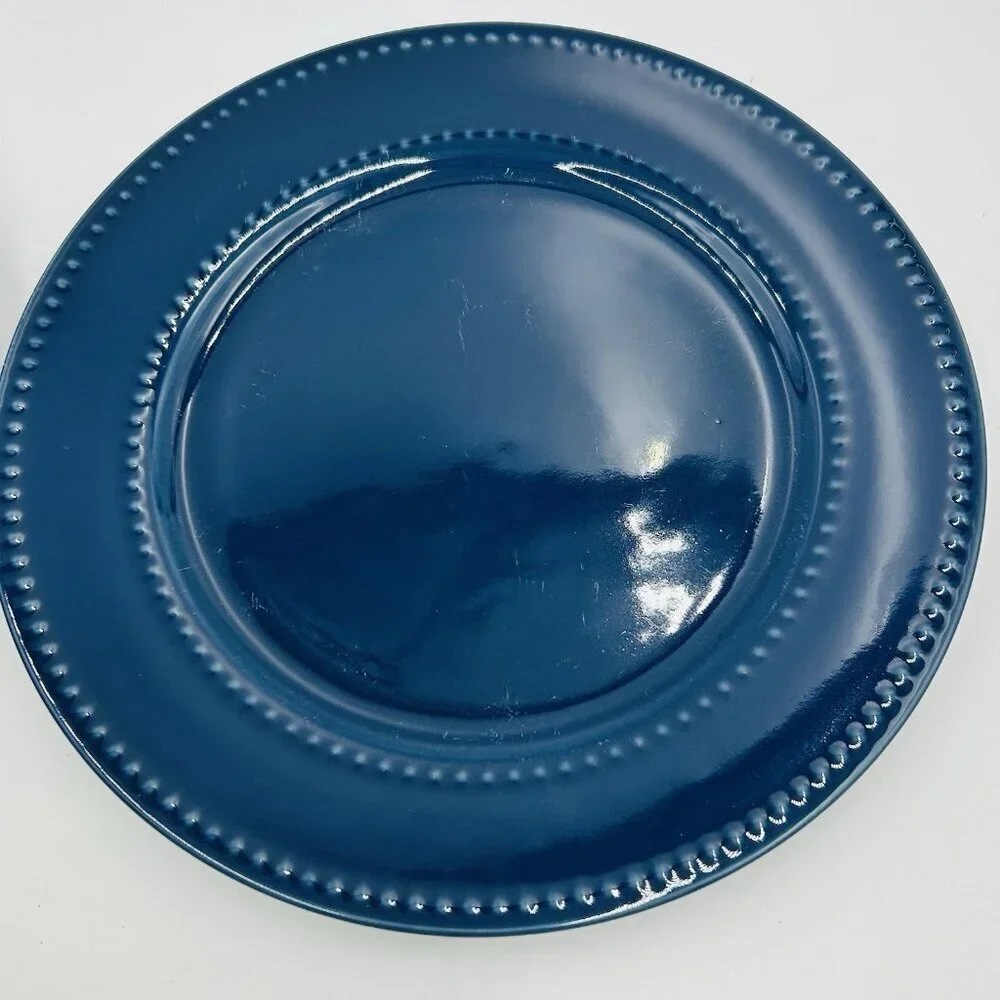 Royal Norfolk Blue Beaded Edge Rim 10.5